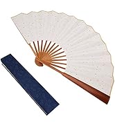 HONSHEN Folding Fan,Chinese Style Hand Held Fans, High Quality Bamboo Paper Traditional Chinese A...