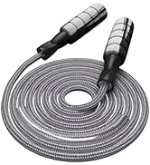 FITMYFAVO Jump Rope Cotton Adjustable Skipping Weighted jumprope for Women,Adult and Children Ath...