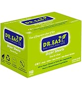 Dr.Easy Dryer Sheets Free & Clear Plant Based all ingredients for Sensitive Skin 160 Ct 100% Rayo...
