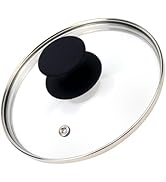 HEVSTIL Universal Lid for Pots, Pans and Skillets, 6.5inch /17cm Clear Glass Pot Lid with Heat Re...