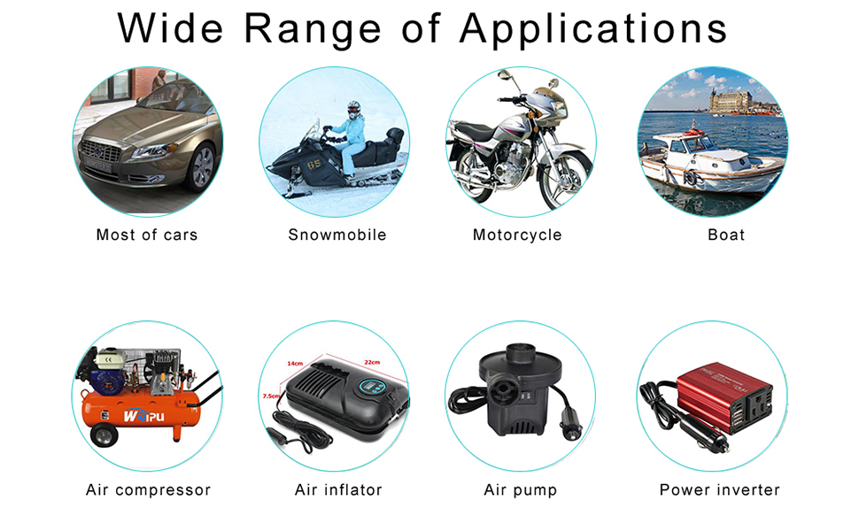 1 to 2 Sockets Car Cigarette Lighter Splitter Adapter - Male Plug to Female Socket Extension Cable