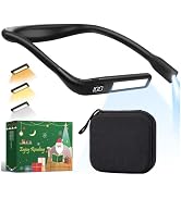 EastPin Upgraded Book Light with EVA Case, Neck Light with Power Display | 3 Color Dimmable Neck ...