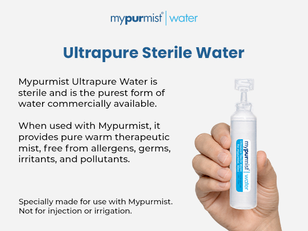 Mypurmist steam inhaler warm therapy sinus relief congestion respiratory portable cordless refills