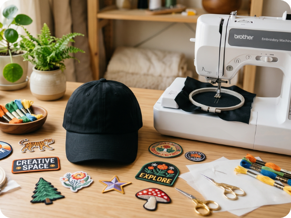 patch embroidery ready hat