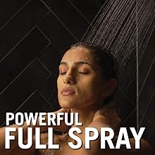 Image of woman showering in powerful full spray