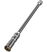 Resze 14mm(9/16")Extended Spark Plug Socket, 3/8" Drive 12-Point Swivel Magnetic Thin Wall Spark ...