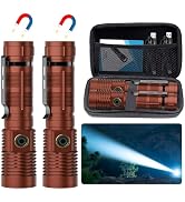 Small Tactical Flashlights High Lumens - 1500 Meters Long Beam Super Bright LED Magnetic Flashlig...