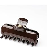 BUNLVDI 3.7 Inch Large Hair Claw Clips Nonslip Acrylic Shark Hair Clips Upgraded Springs Strong H...