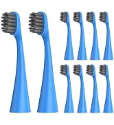 Replacement Toothbrush Heads Compatiable with Burst Kids Toothbrush Heads 10 Pack - Soft Charcoal...