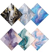 CREATCABIN 6Pcs Marbling Eyeglass Cleaning Cloth Microfiber Cleaning Cloths for Glasses Cleaner W...