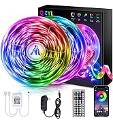 QZYL 65.6ft LED Strip Lights, RGB Color Changing LED Lights with 44 Keys Remote Control, LED Ligh...
