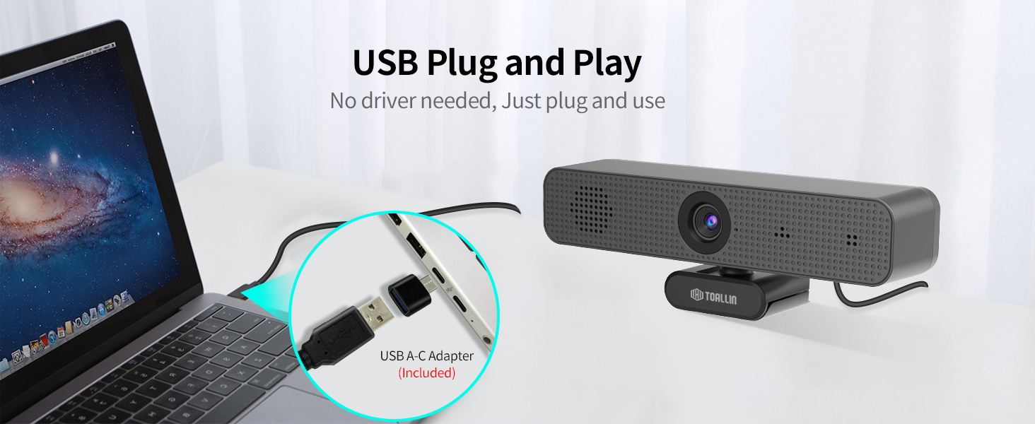 USB plug and play webcam