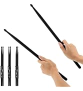 3 Pairs Nylon Drumsticks 5A Drum Sticks with AntiI-Slip Handles for Kids Adults Beginners Practic...