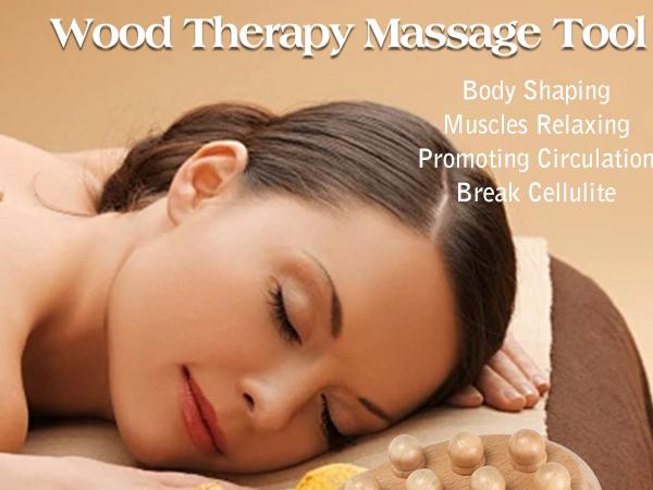 lymphatic drainage wooden massager cellulite brush