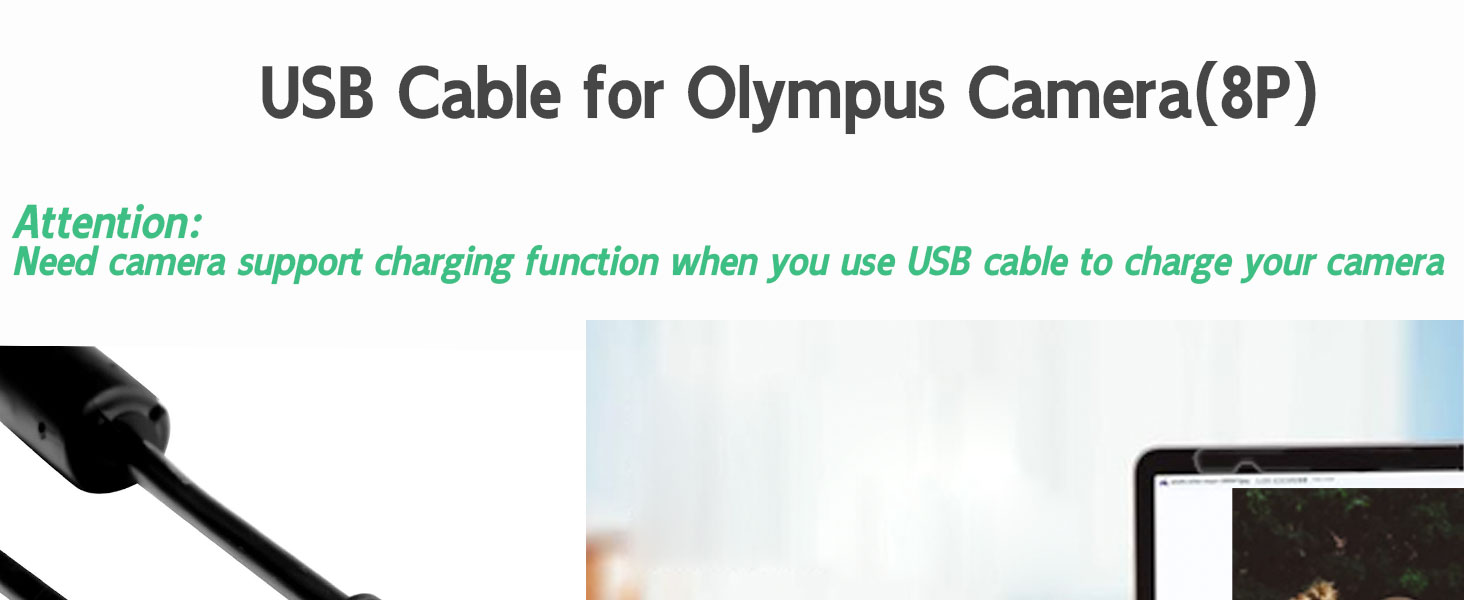 USB Cable works as a replacement for Olympus Camera Charger CB-USB7
