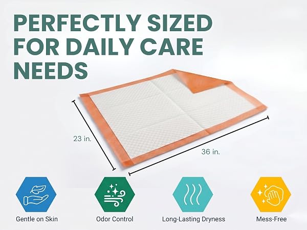 , Super Absorbent Adult Bed Pads for Incontinence, Bedding Protection, Prevents Leakage,
