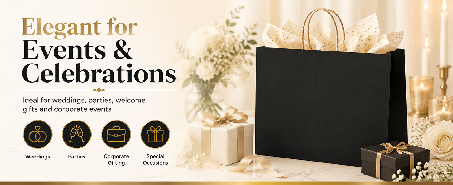 black kraft paper bags