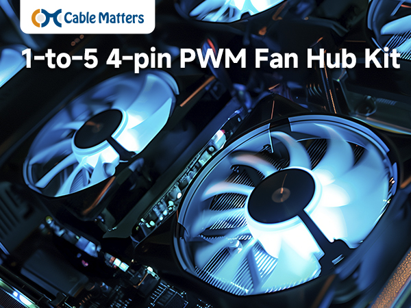 PC Case PWM Fan Hub (PC Fan Hub) 1-to-5 Way PC Fan Connector Adapter