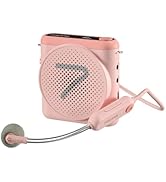7RYMS WA1 Wireless Voice Amplifier for Teachers with Headset Microphone, Wireless Portable Amplif...