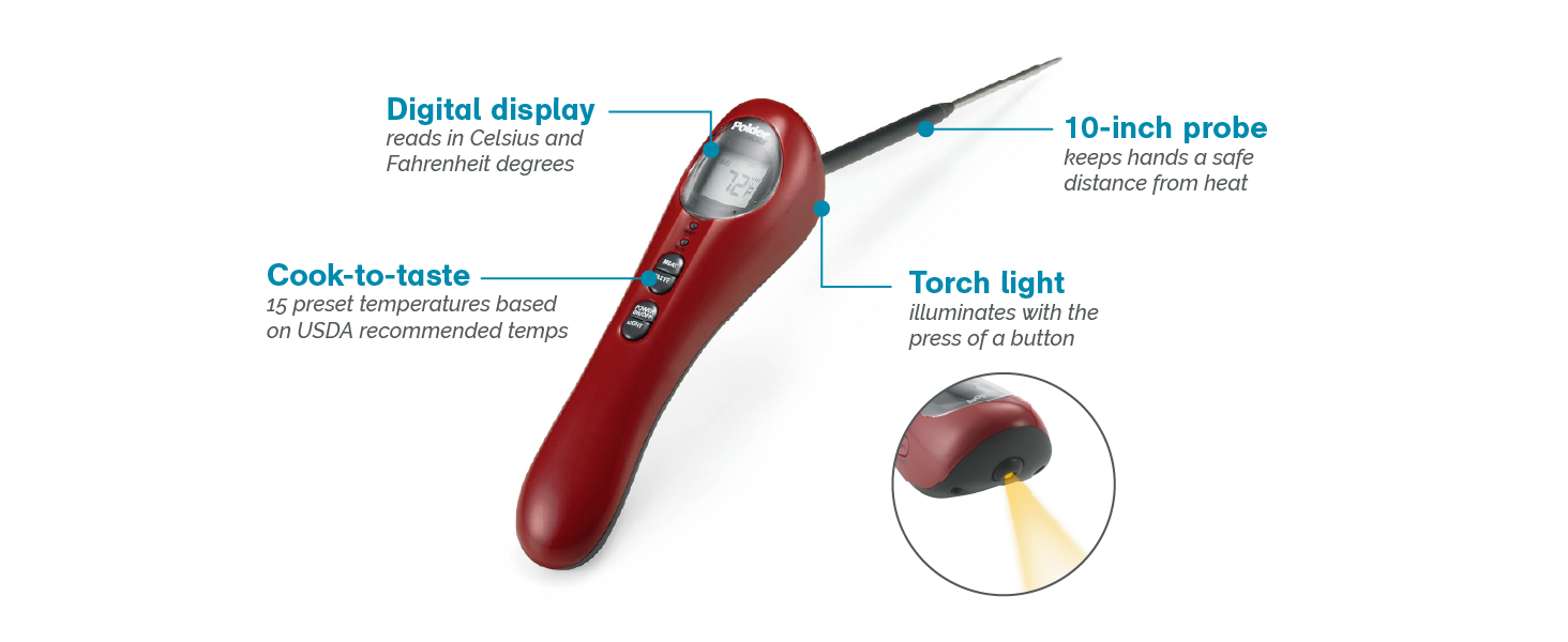 Polder Safe-Serve Instant Read Digital Thermometer