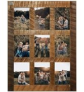 Hope Woodworking Rustic Wooden Collage Picture Frames – Multi Opening Frame for 5x7 Images - Fini...