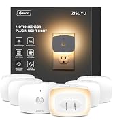 ZISUYU Plug-in LED Backlit Night Light with Motion Sensor & Dusk to Dawn Sensor, 10-60lm Dimmable...