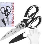 EBIEFLY Kitchen Scissors Utility Chopping Scissor Professional Shears for Meat Cutting Sharp Kitc...