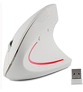 Wireless Mouse Ergonomic Vertical Mouse Ergo High Presion Optical Lightweight Cordless LED Light ...