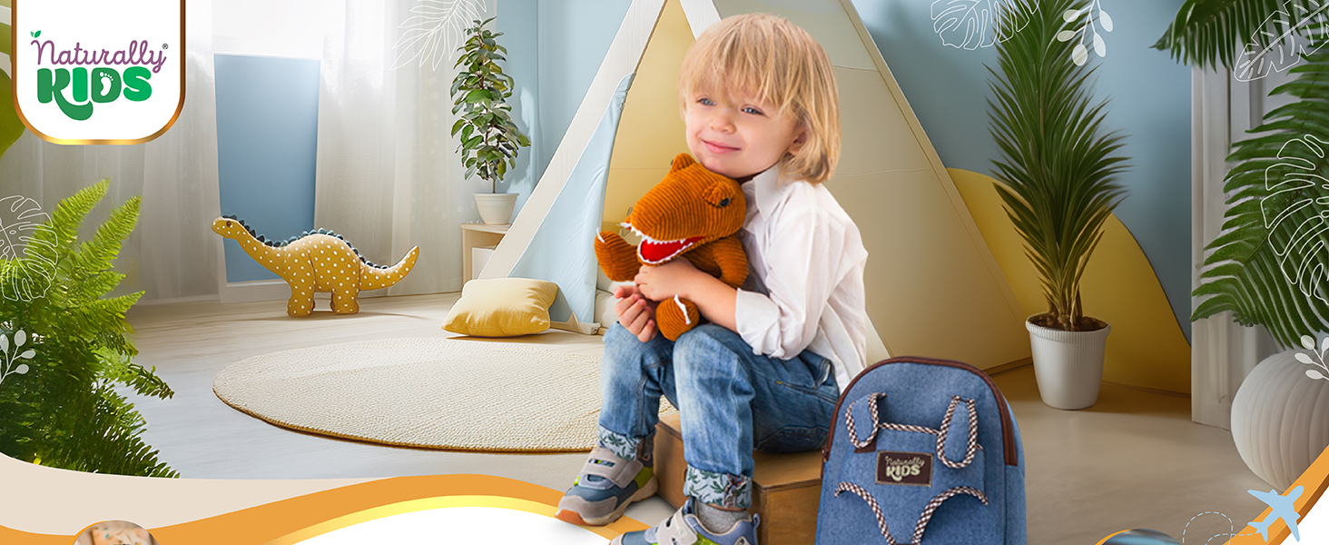 Stuffed dinosaur toys for a 2 year old boy — a soft comfort friend at daycare drop-off.