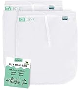 Bellamei Nut Milk Bag Reusable 3 Pack Food Strainer Nut Bags For Almond/Soy Milk Greek Yogurt Pro...