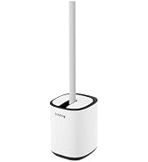 Toilet Brush and Holder Set Toilet Bowl Brush Stainless Steel Automatic Open lid Toilet Bowl Clea...
