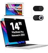 Upgrade Magnetic Privacy Screen MacBook Pro 14 Inch 2021, Bottom Nano Suction Not Float, Removabl...