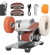 NuoDunco 3-In-1 Mini Belt Sander - 15 Degree Knife Sharpener Electric Bench Grinder Sanding Machi...