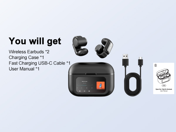 Wireless earbuds set with charging case