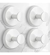 QQK Large Suction Cup Hooks for Shower,Glass Window&Door,Mirror,Reusable Shower Hooks,No-Drill Re...