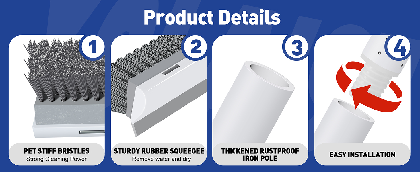 floor scrub brush with squeegee