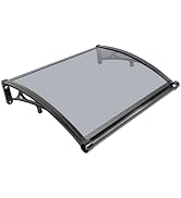Awning for Door Entrance, 32 inch x 24 inch Window Door Awnings Canopy, Polycarbonate Entry Door ...