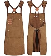 conda Chef Apron, 1 Pack, Cross Back Straps Apron with Pockets for Men Women, Cotton Canvas Adjus...