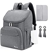 Voova Diaper Bag Backpack, Large Travel Baby Bag Back Pack for Baby Boy Gril, Mom Dad, Stylish Wa...