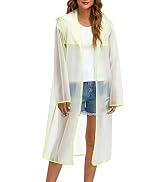 JMinger Raincoats For Women Men Reusable Portable Waterproof EVA Long Rain Ponchos with Hoods