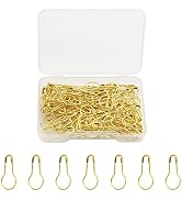 Gold Safety Pins,Small Bulb Safety Pins Stitch Markers 22mm/0.87inch Gourd Mini Safety Pins for C...