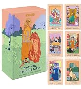 Wyspell Feminine Tarot Card Deck – Borderless Tarot Cards with with Meanings on Them - Guide Book...