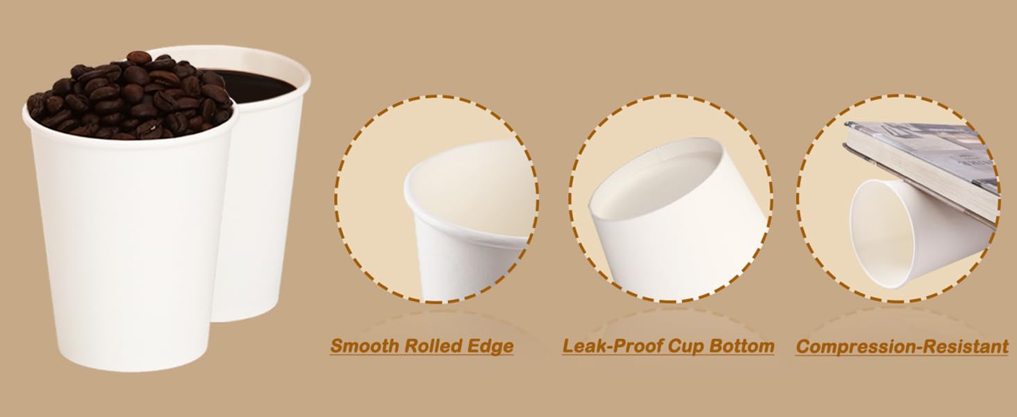 white paper coffee cups for hot cold drinks
