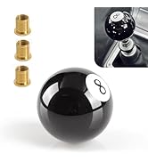 WZP Shift Knob Manual Gear, 8 Ball Round Shift Knob, Acrylic 5 6 Speed Shifter Knobs with 3 Threa...