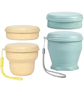Collapsible Travel Cup, Folding Cup with Lid, BPA Free Silicone Collapsible Cup with Stainless St...