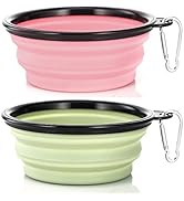 Dog Bowl Pet Collapsible Bowls, 2 Pack Collapsible Dog Water Bowls for Cats Dogs, Portable Pet Fe...