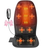 comrelax Back Massager with Heat, Massage Chair Pad with 5 Modes & 2 Heat Levels for Back & Thigh...