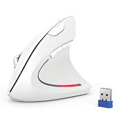TECKNET Ergonomic Mouse, 4800 DPI Wireless Vertical Mouse with 5 Adjustable DPI Levels, 6 Buttons...