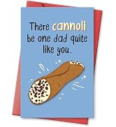 hvdler Cannoli Pun Father's Day Card, Funny Birthday Card for Dad Husband, There Can Only Be One ...