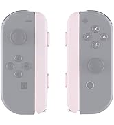 eXtremeRate Cherry Blossoms Pink Soft Touch Replacement Shell for Nintendo Switch & Switch OLED J...